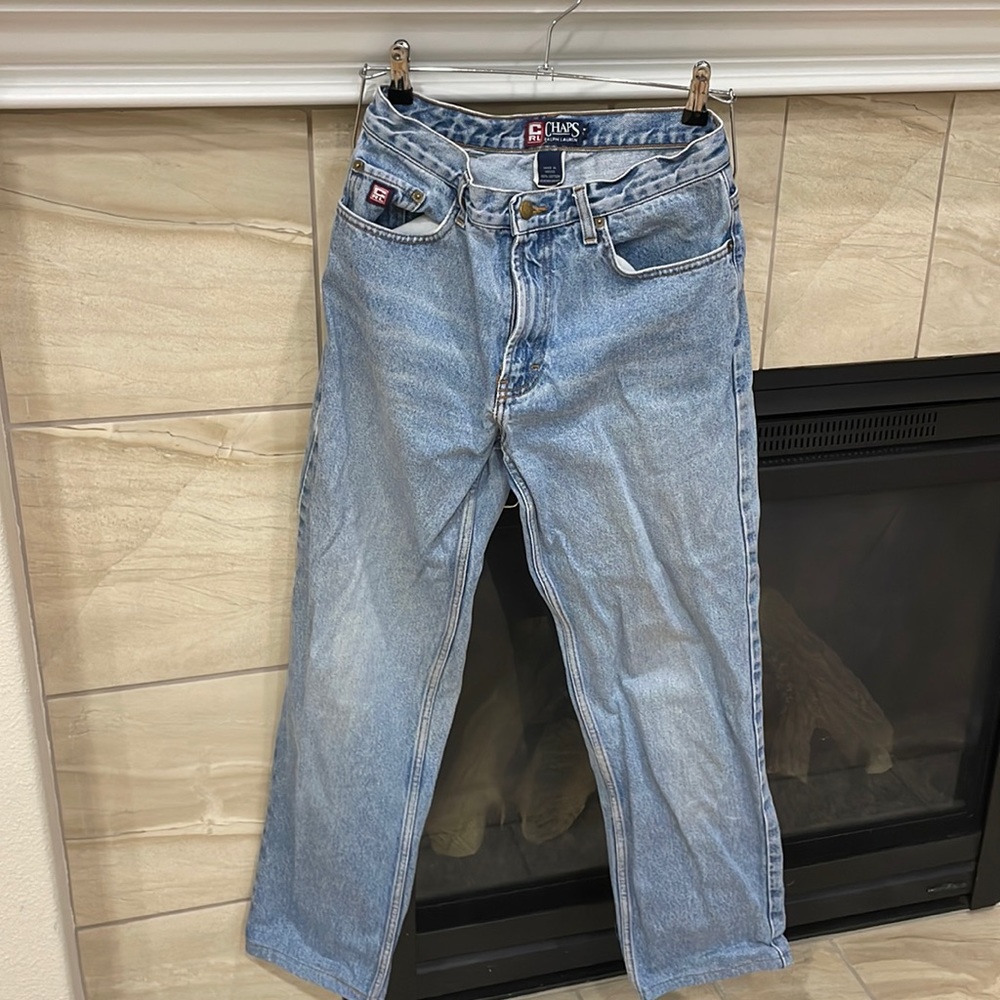 women ralph lauren denim chaps in size 30/34